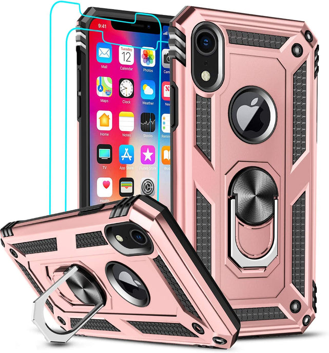 Redpepper iPhone XR Cover Rossa Anello Antiurto 6.1"