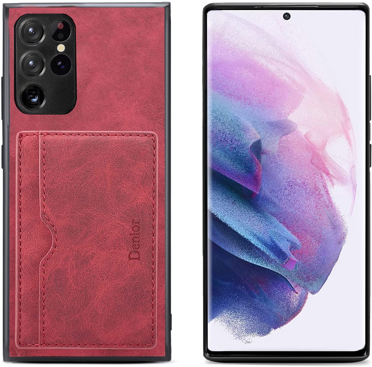 Redpepper Galaxy S22 Ultra cover portafoglio pelle con stand