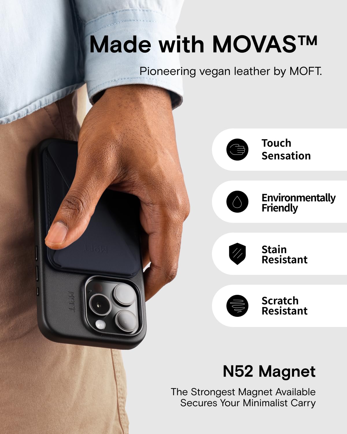 MOFT Snap Series Wallet Stand iPhone MagSafe 3 carte magnetico