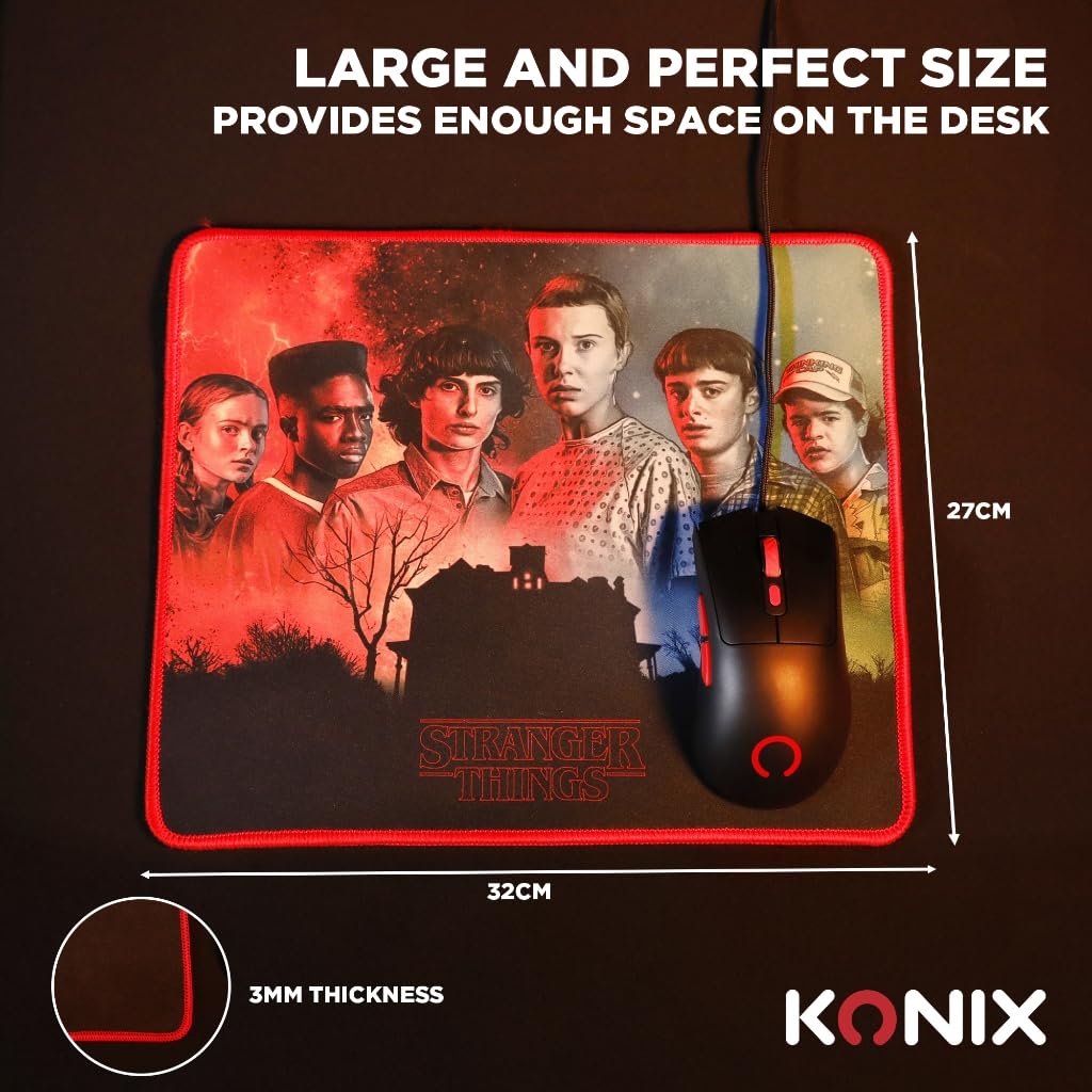 Konix Stranger Things Best Friends tappetino mouse gaming 32x27 cm