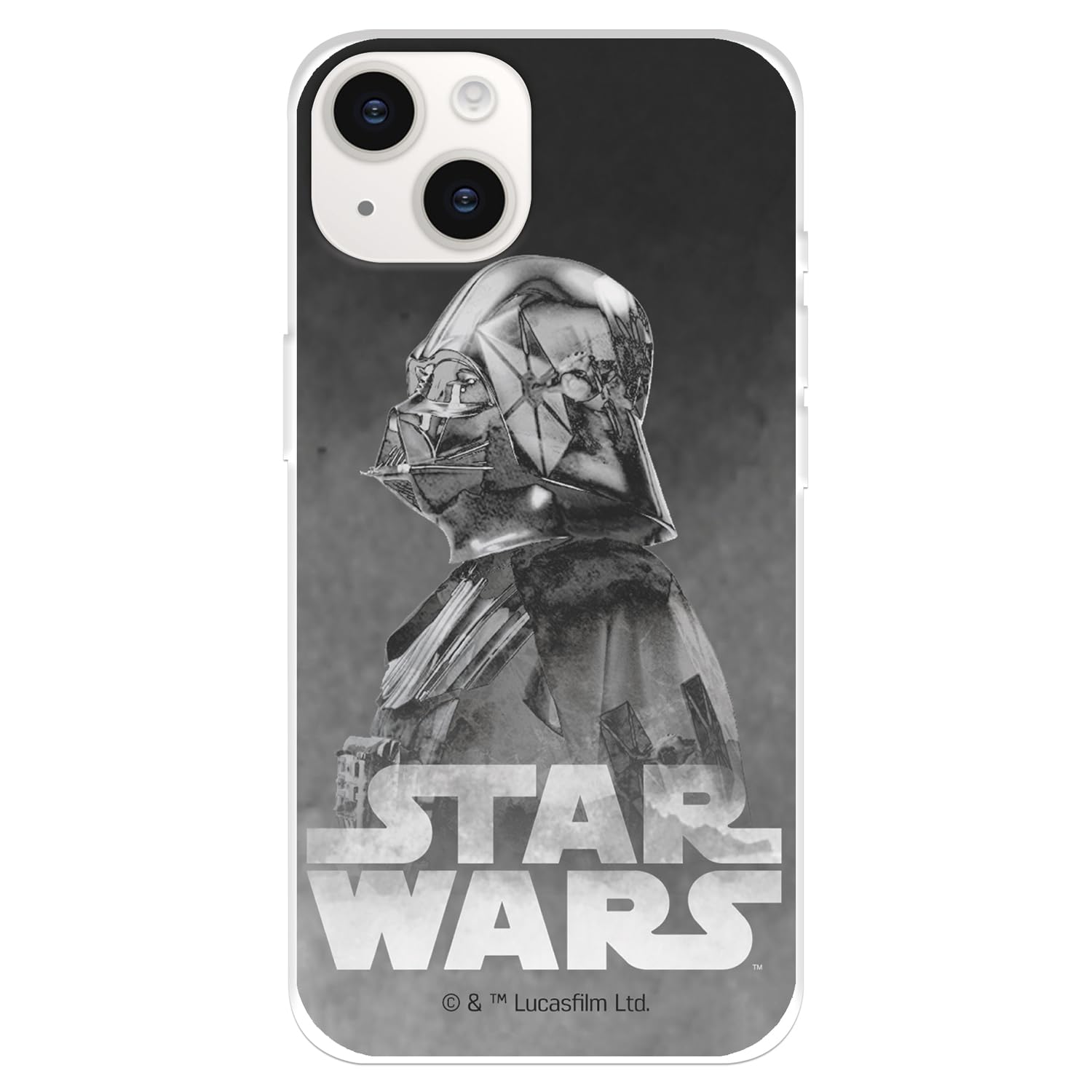 La Casa Licenze Ufficiali Cover iPhone 15 Plus Darth Vader Nero Silicone