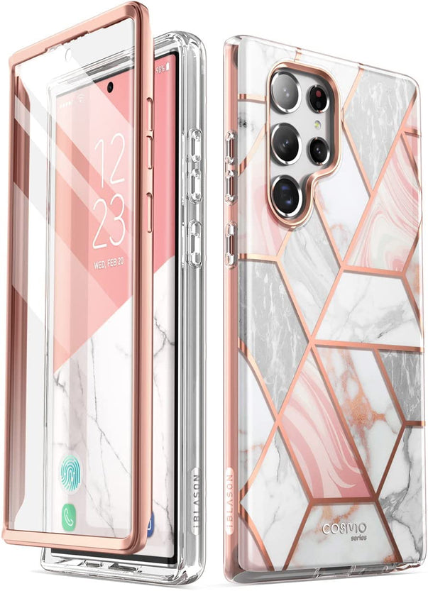 Redpepper Galaxy Cases custodia Galaxy S22 Ultra blu con pellicola integrata