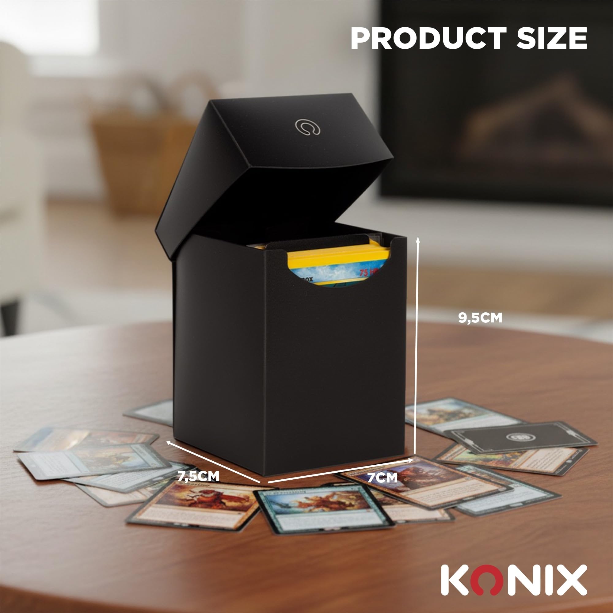 Konix Deckbox portacarte TCG nero 63x88 mm Pokemon