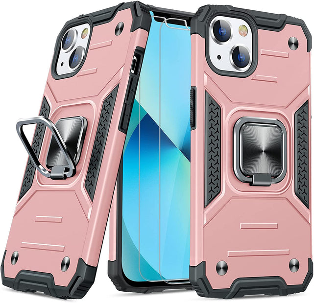 Redpepper iPhone 13 Cover Antiurto con Anello e Vetro
