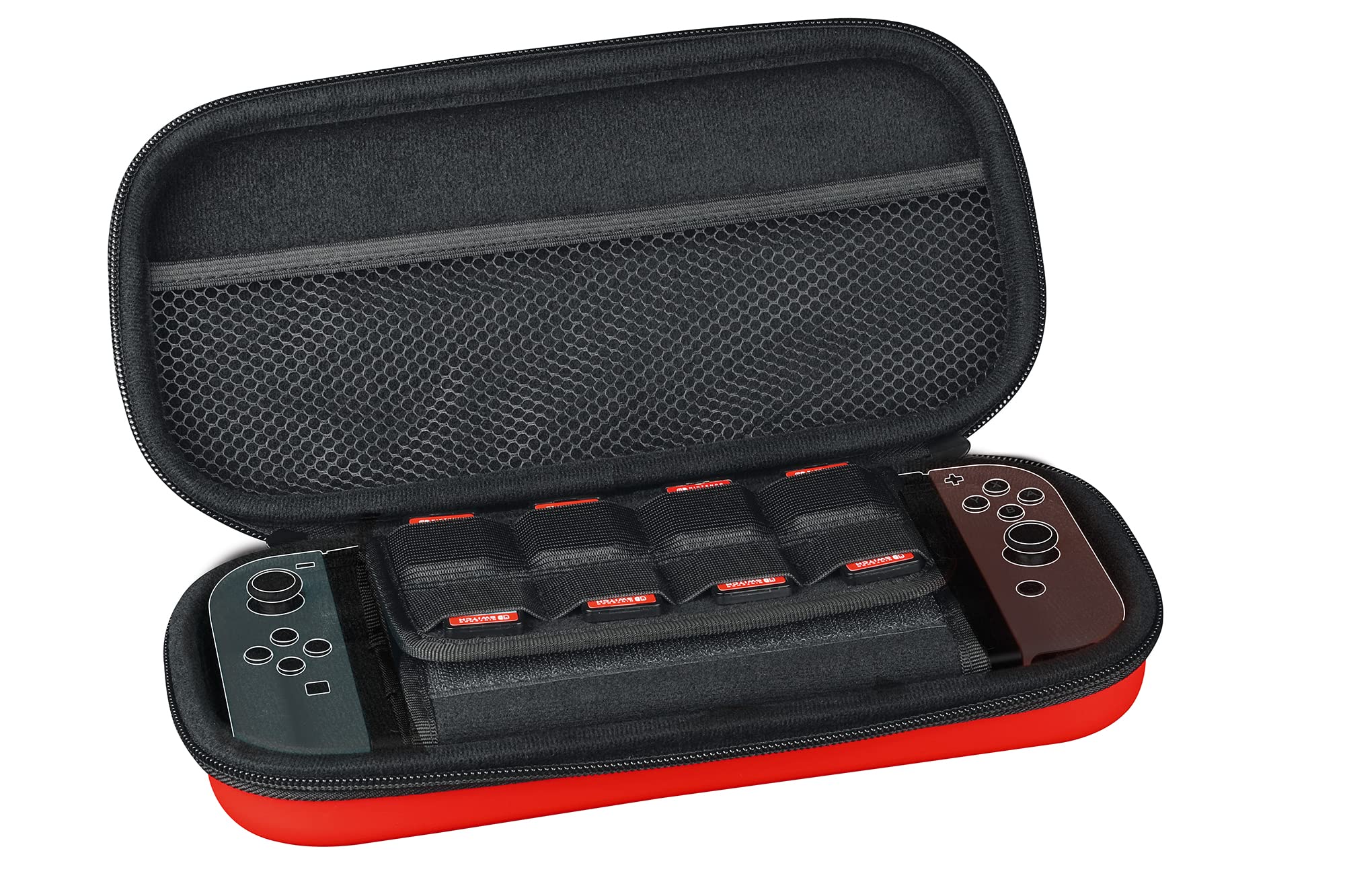 Konix Mythics Carry Bag borsa Switch OLED Lite rossa 8 giochi