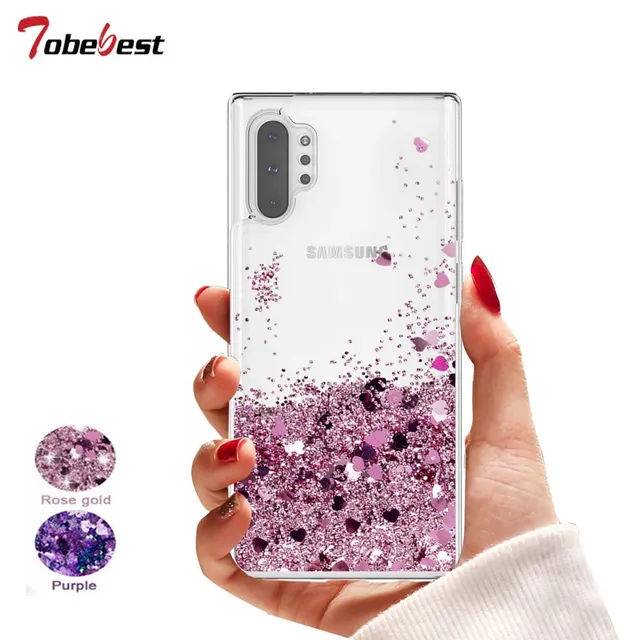 Redpepper Note 10 Plus Cover Glitter Liquida TPU