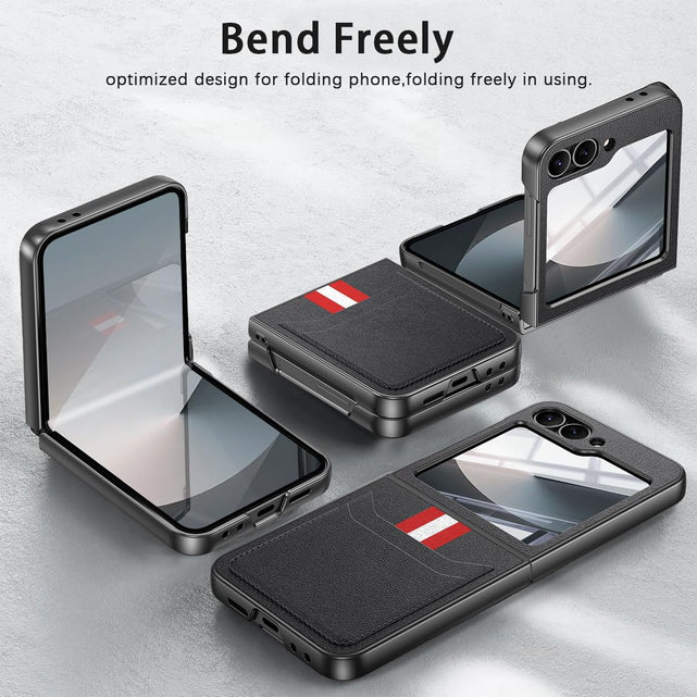Redpepper Galaxy Cases custodia Z Flip 6 nero portacarte slim