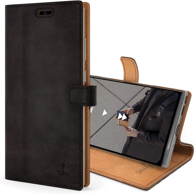 Redpepper Note 20 Ultra custodia portafoglio pelle nera