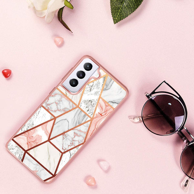 Redpepper Galaxy S21 Plus cover marmo oro rosa antiurto