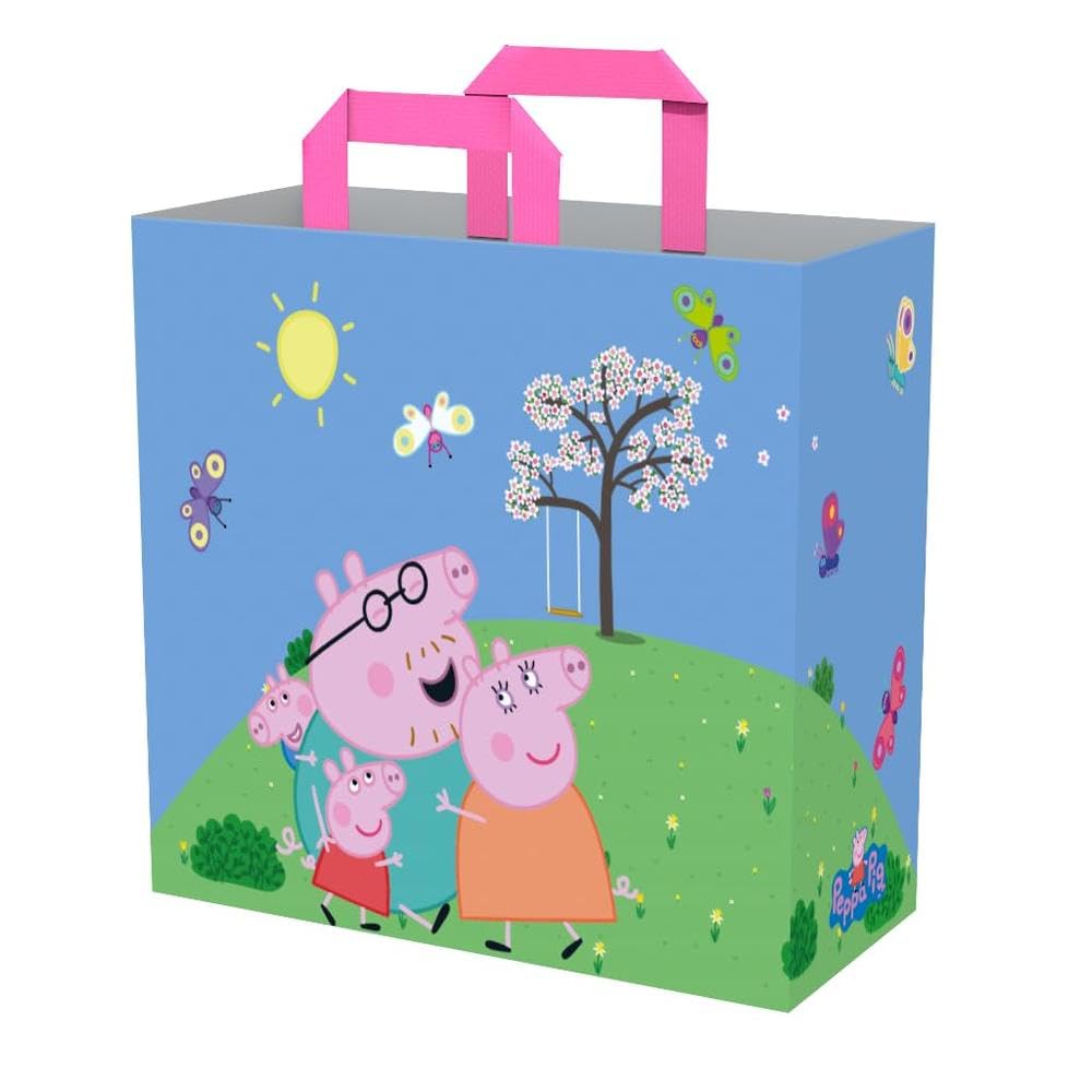 Konix Peppa Pig Borsa Spesa 40x45x20 Riciclata Blu Verde