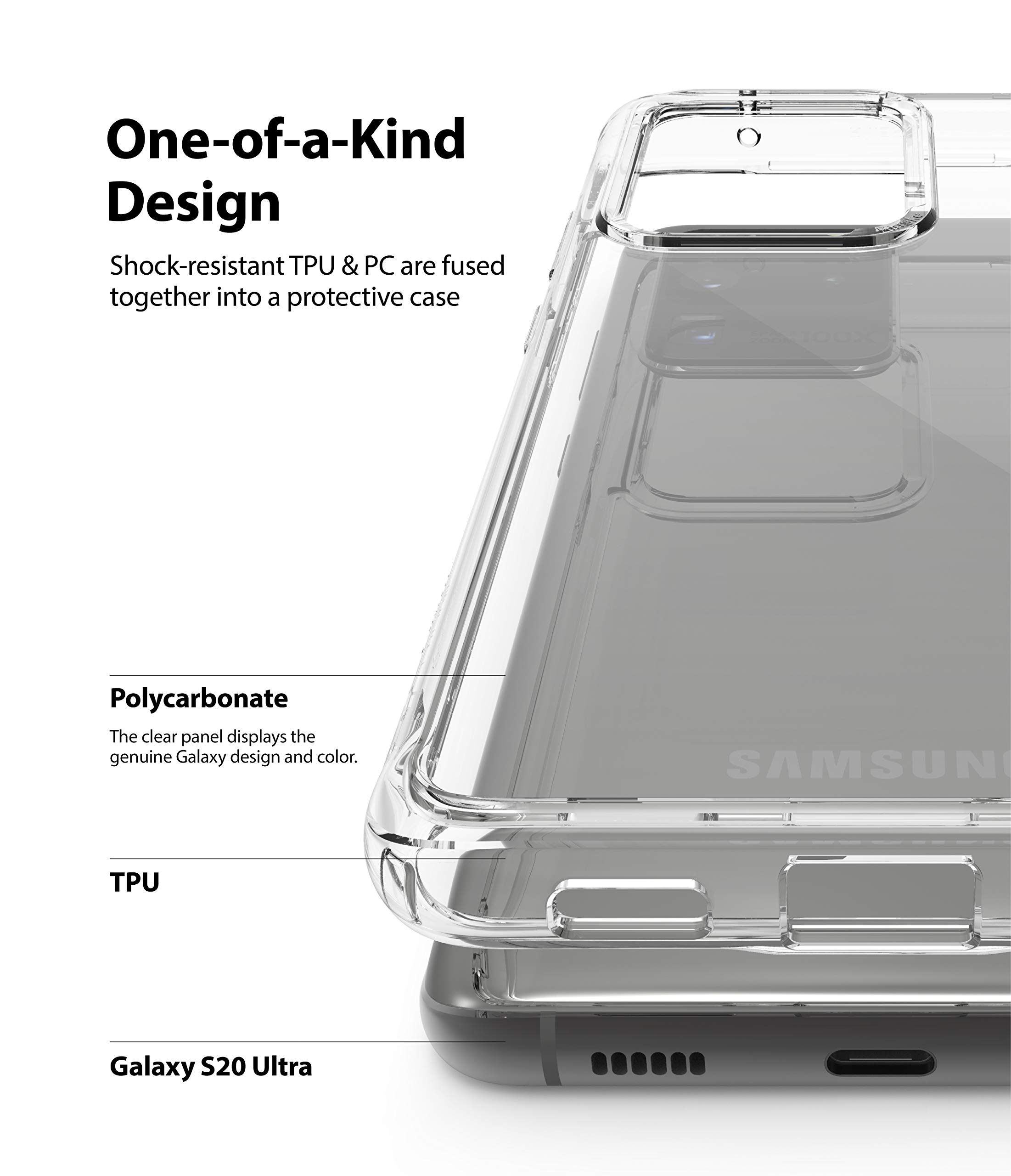 Ringke Fusion Galaxy S20 Ultra cover trasparente Clear antiurto