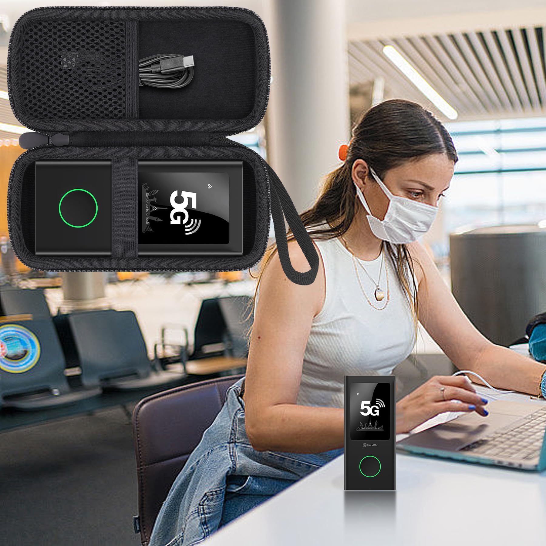 Aenllosi Custodia rigida Numen Air 5G EVA nera solo custodia