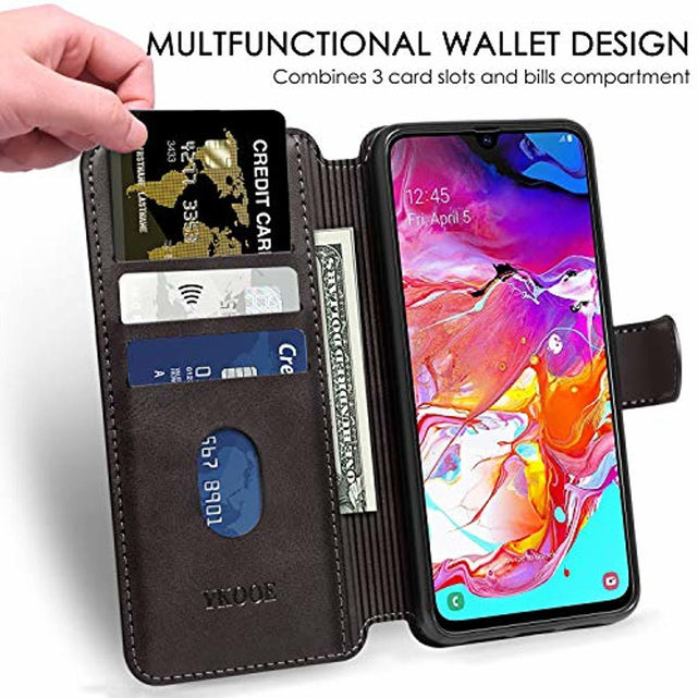Redpepper Galaxy A70 Cover Portafoglio Pelle con Stand