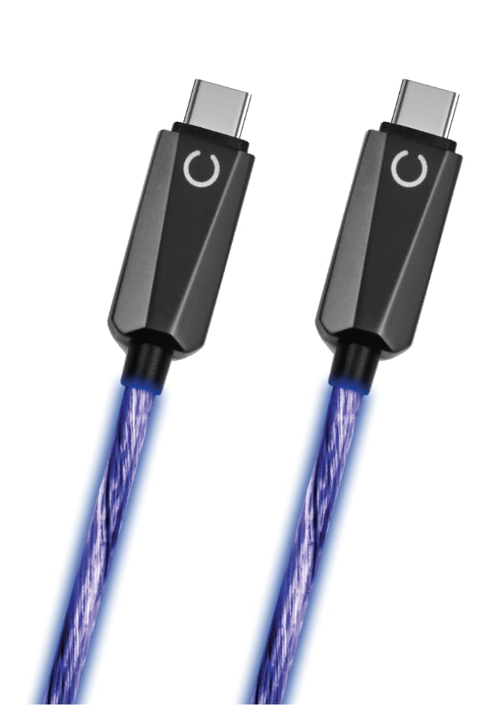 Konix Cavo USB-C 1,2 m LED blu 12W PS5 Switch