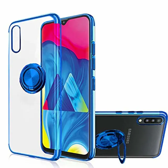 Redpepper Galaxy A70 Cover Trasparente Blu con Anello
