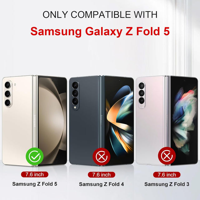 Redpepper Galaxy Z Fold 5 cover portafoglio viola scuro