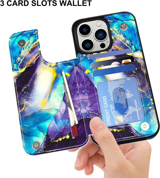 Redpepper iPhone 14 Pro cover portafoglio pelle 3 carte