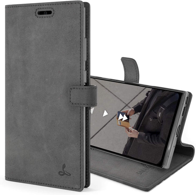 Redpepper Note 20 Ultra custodia portafoglio pelle nera