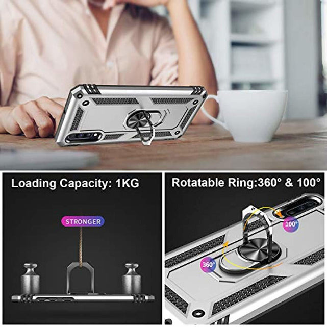 Redpepper Galaxy A70 custodia argento con anello antiurto