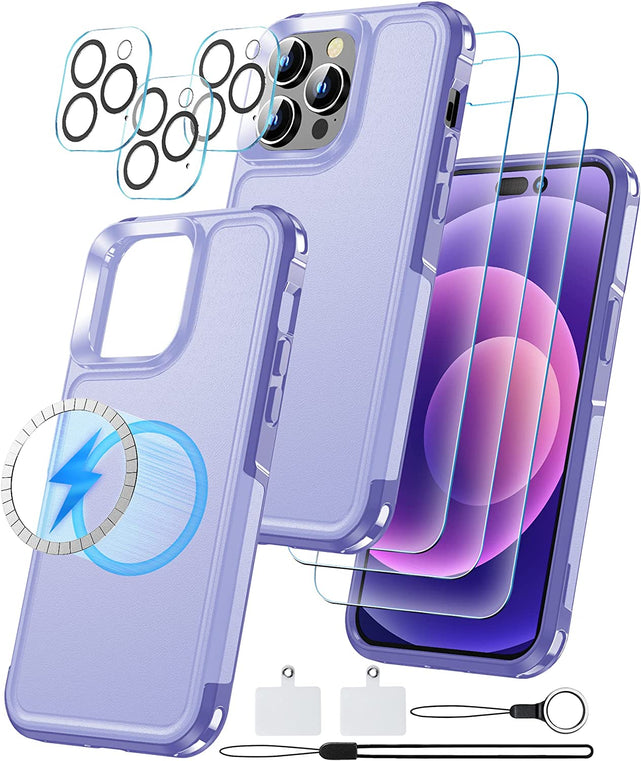 Redpepper Apple Cases 14 Pro Max cover magnetica nera vetro