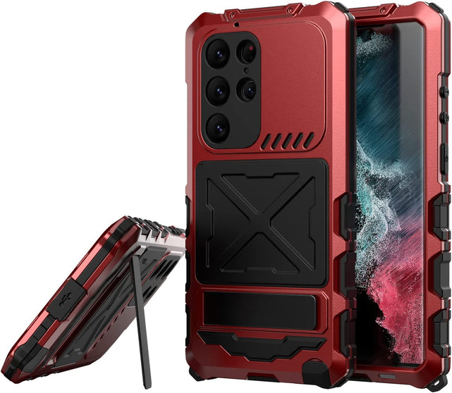 Redpepper Galaxy Cases S23 Ultra custodia metallo heavy duty stand