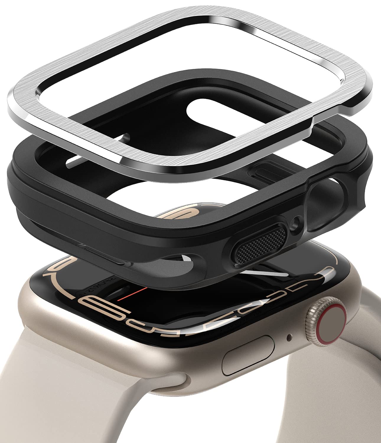 Ringke Air Sports Bezel Combo Cover Apple Watch 45mm Nero