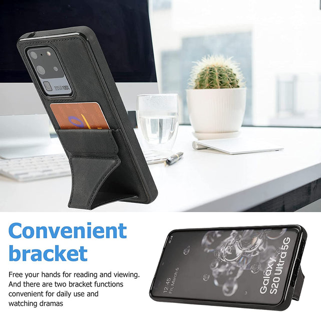 Redpepper Galaxy S20 Ultra cover anello stand portacarte nera