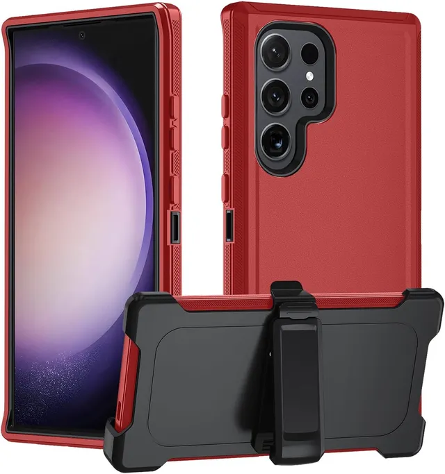 Redpepper Galaxy S25 Ultra Custodia Nera Clip Rotante 360