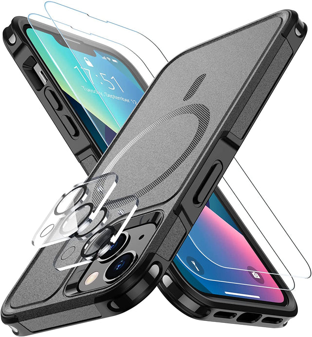 Redpepper Apple Cases iPhone 13 cover militare opaca con vetro