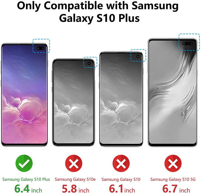 Redpepper Galaxy S10 Plus cover antiurto con stand nero