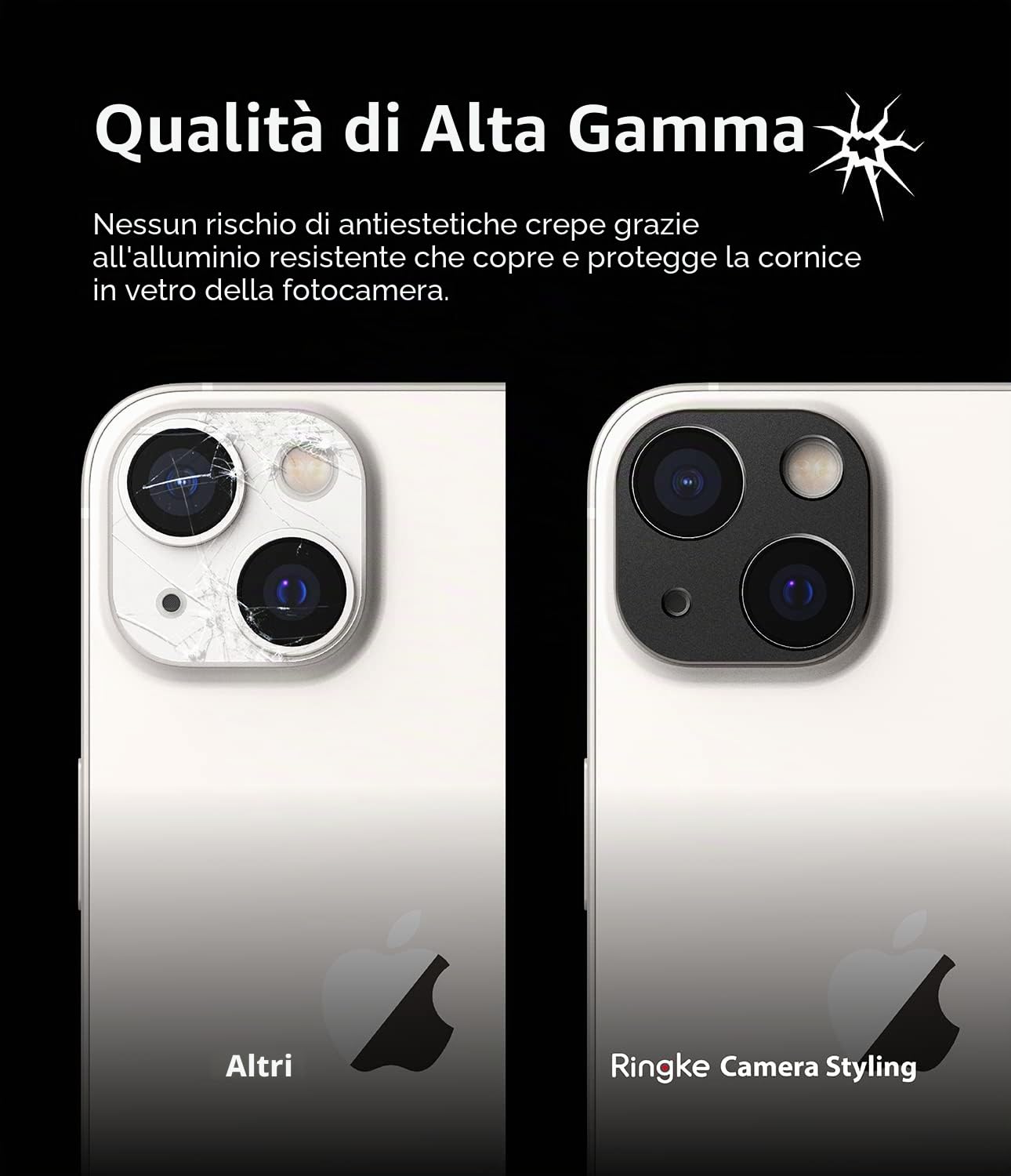 Ringke Camera Styling iPhone 14 protezione fotocamera nero