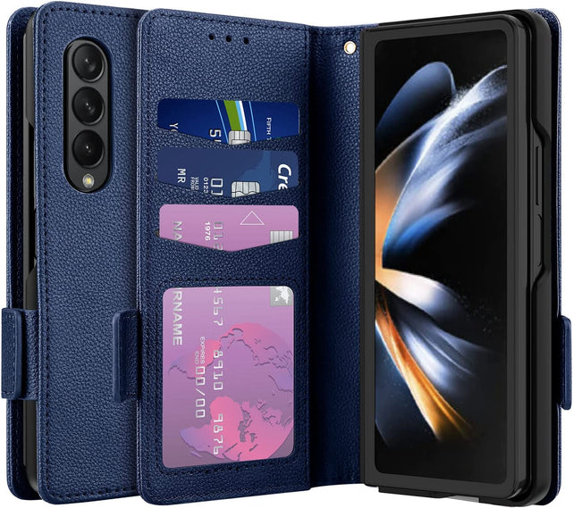 Redpepper Galaxy Z Fold 4 Portafoglio Pelle Nero Stand