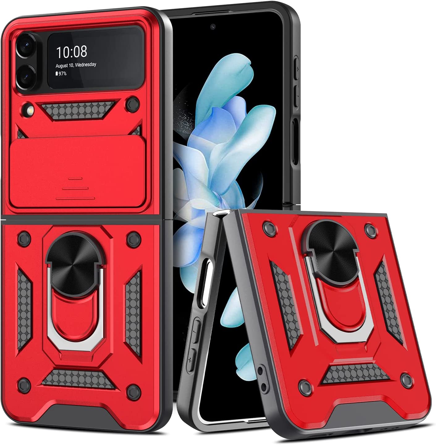 Redpepper Galaxy Z Flip 4 5G Cover Anello Magnetica Slide Camera