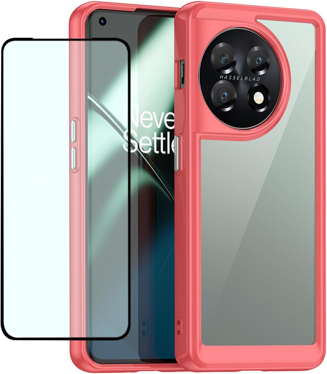 Redpepper OnePlus 11 5G cover trasparente con vetro HD