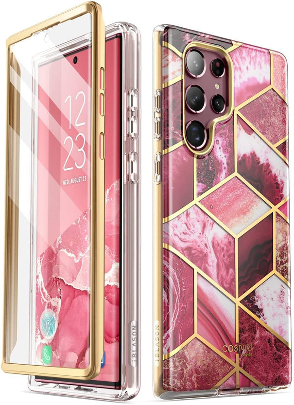 Redpepper Galaxy Cases custodia Galaxy S22 Ultra blu con pellicola integrata