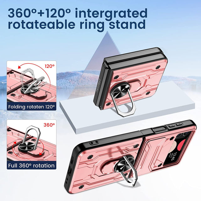 Redpepper Galaxy Z Flip 4 cover rosa con stand