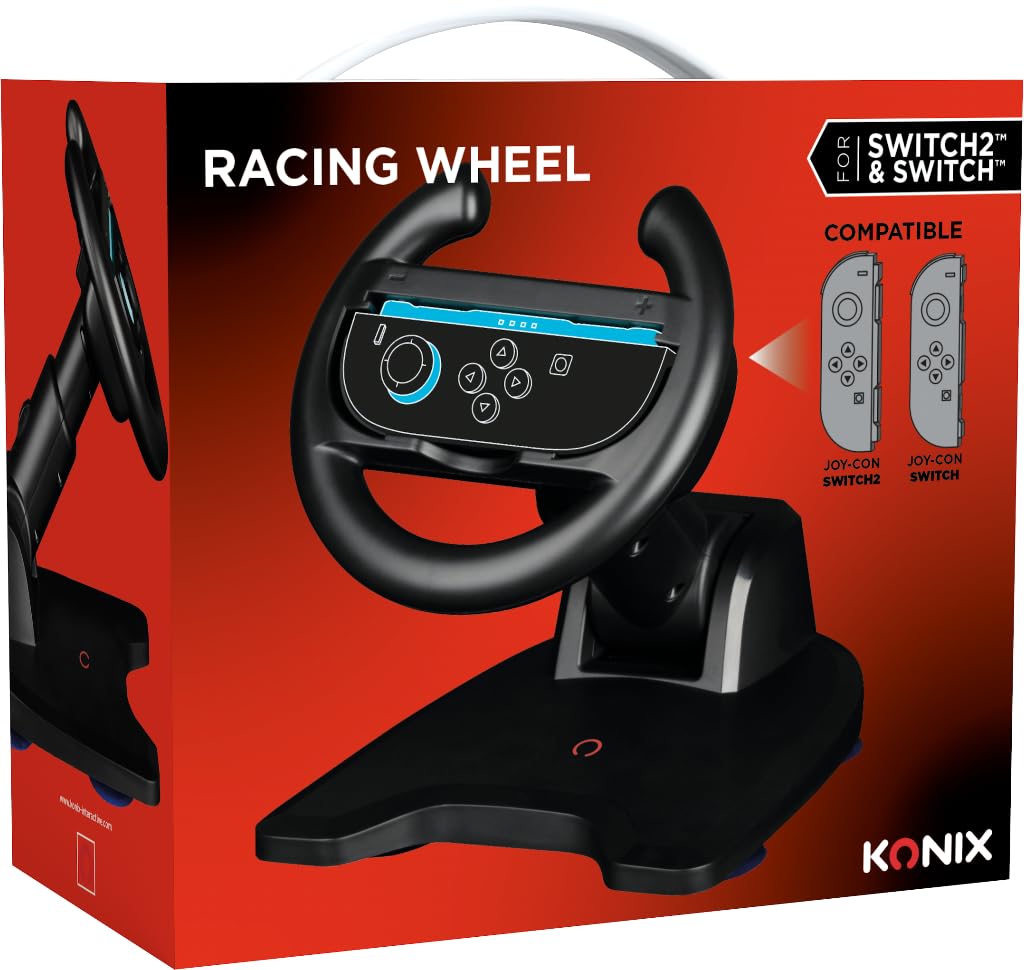 Konix Racing Wheel Volante Joy-Con Switch 2 Nero