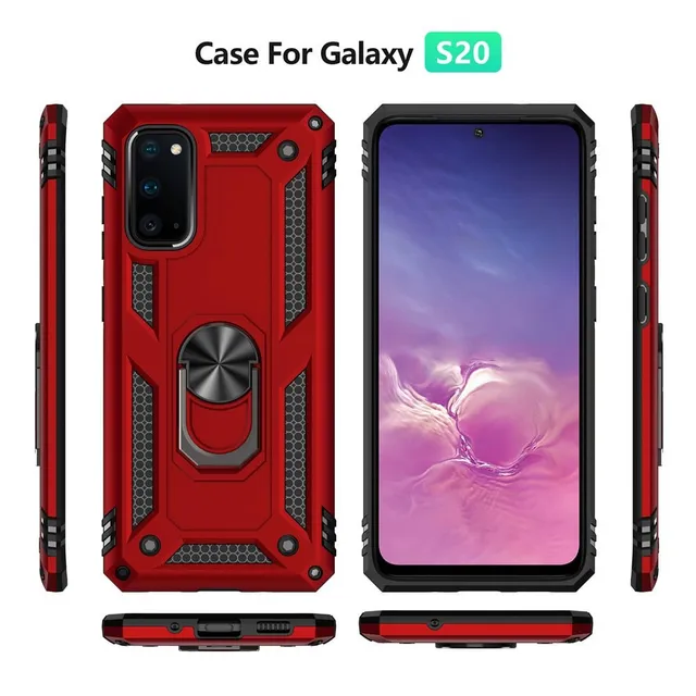 Redpepper Galaxy Cases Ring cover Samsung S20 Ultra antishock rossa
