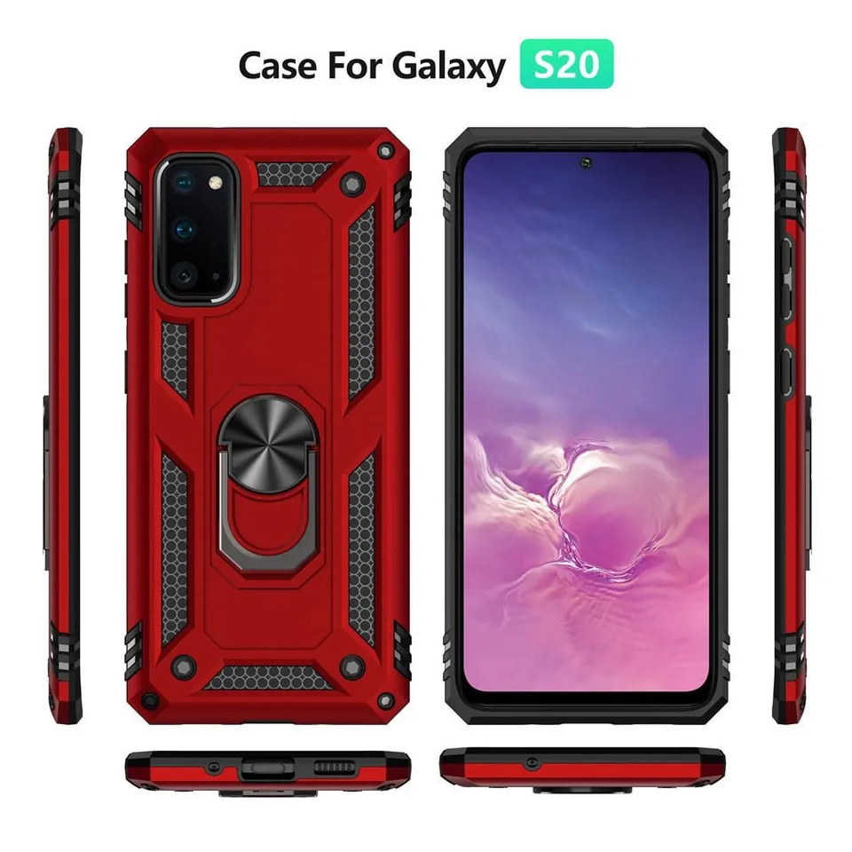 Redpepper Galaxy Cases Ring cover Samsung S20 Ultra antishock rossa