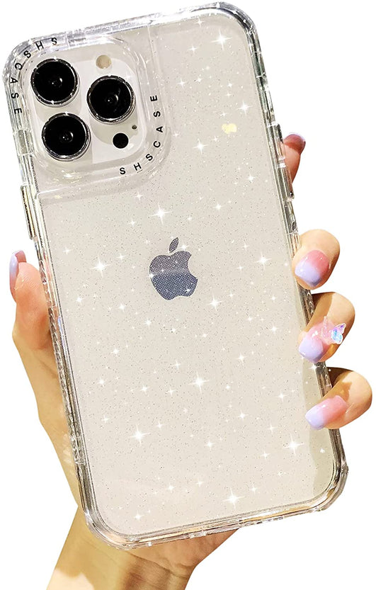 Redpepper iPhone 13 Pro Max Cover Glitter Rosa Antiurto