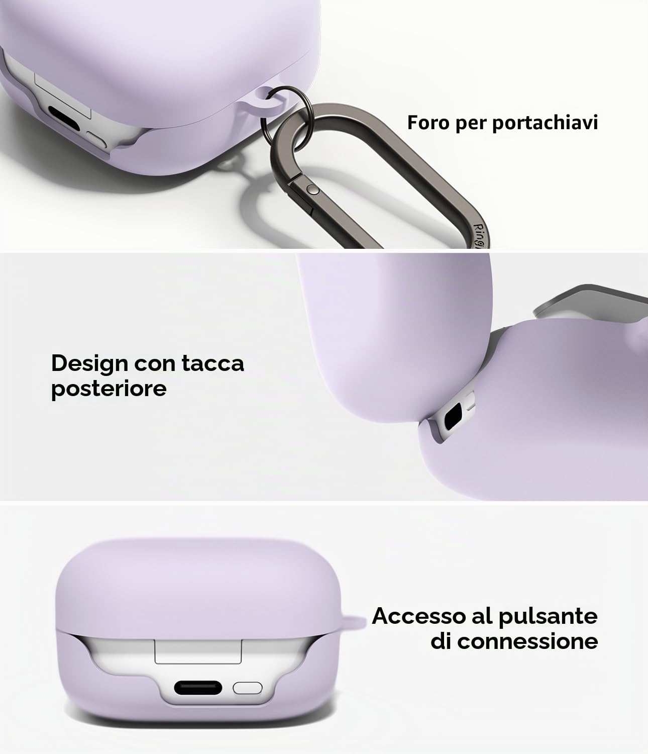 Ringke Silicone Case Cover Galaxy Buds 4 Pro Viola Moschettone