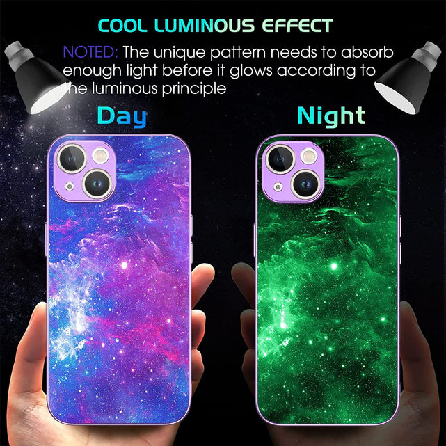 Redpepper iPhone 14 Cover Slim Nebulosa Fosforescente