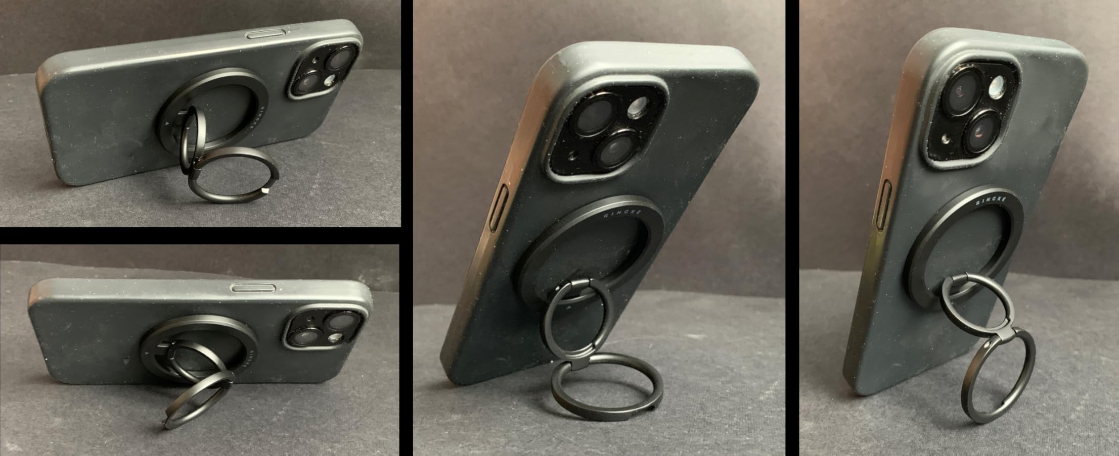 Ringke Ring Anello Magnetico Smartphone Argento Stand Presa N52