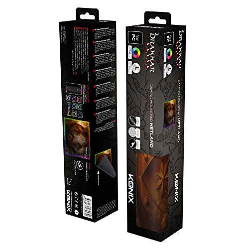 Konix Hetland Tappetino Mouse Gaming RGB 32x27 cm