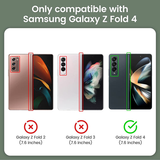 Redpepper Galaxy Z Fold 4 Custodia Pelle S Pen Nera Carbonio