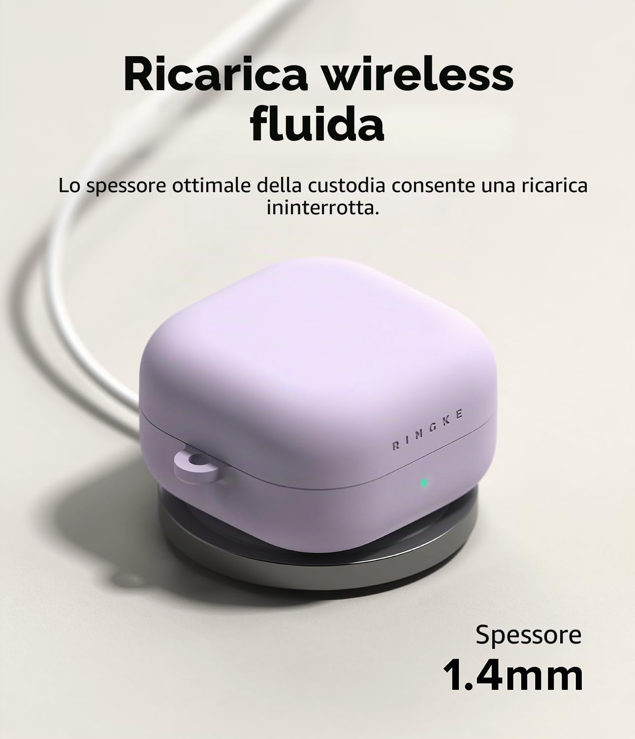 Ringke Silicone Case Cover Galaxy Buds 4 Pro Viola Moschettone