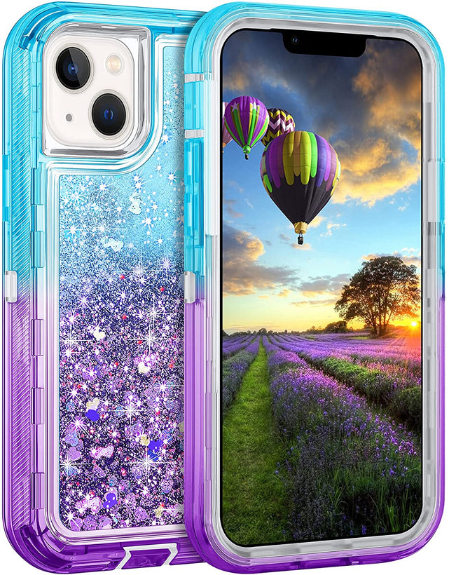 Redpepper iPhone 13 Cover Glitter Liquida 3D Brillantini