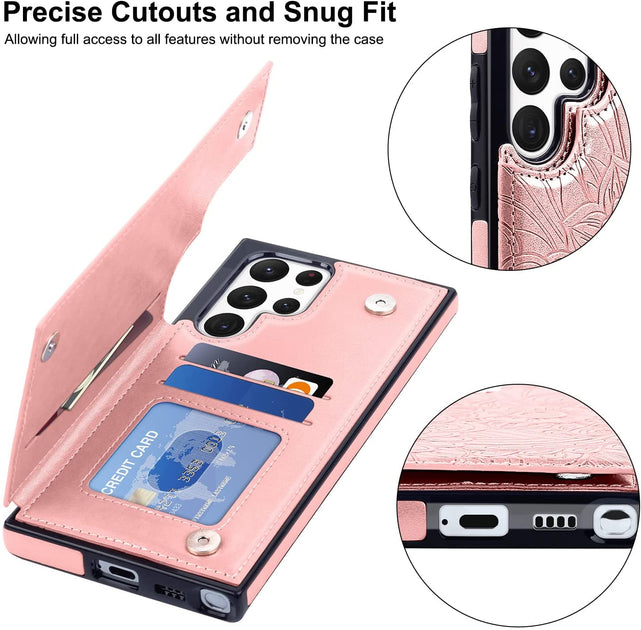 Redpepper Galaxy S22 Ultra cover wallet floreale ragazze