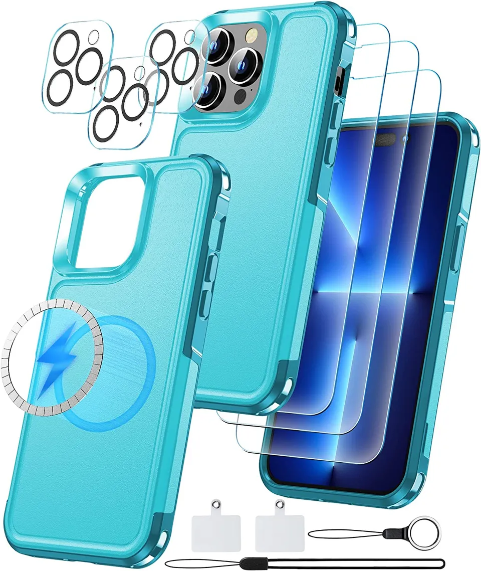Redpepper Apple Cases 14 Pro Max cover magnetica nera vetro