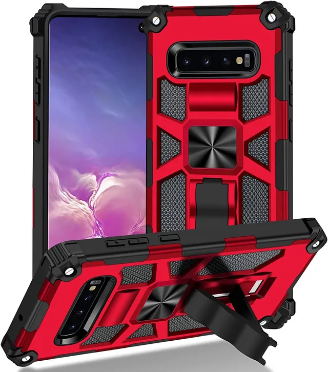 Redpepper Galaxy S10 Plus cover antiurto con stand nero